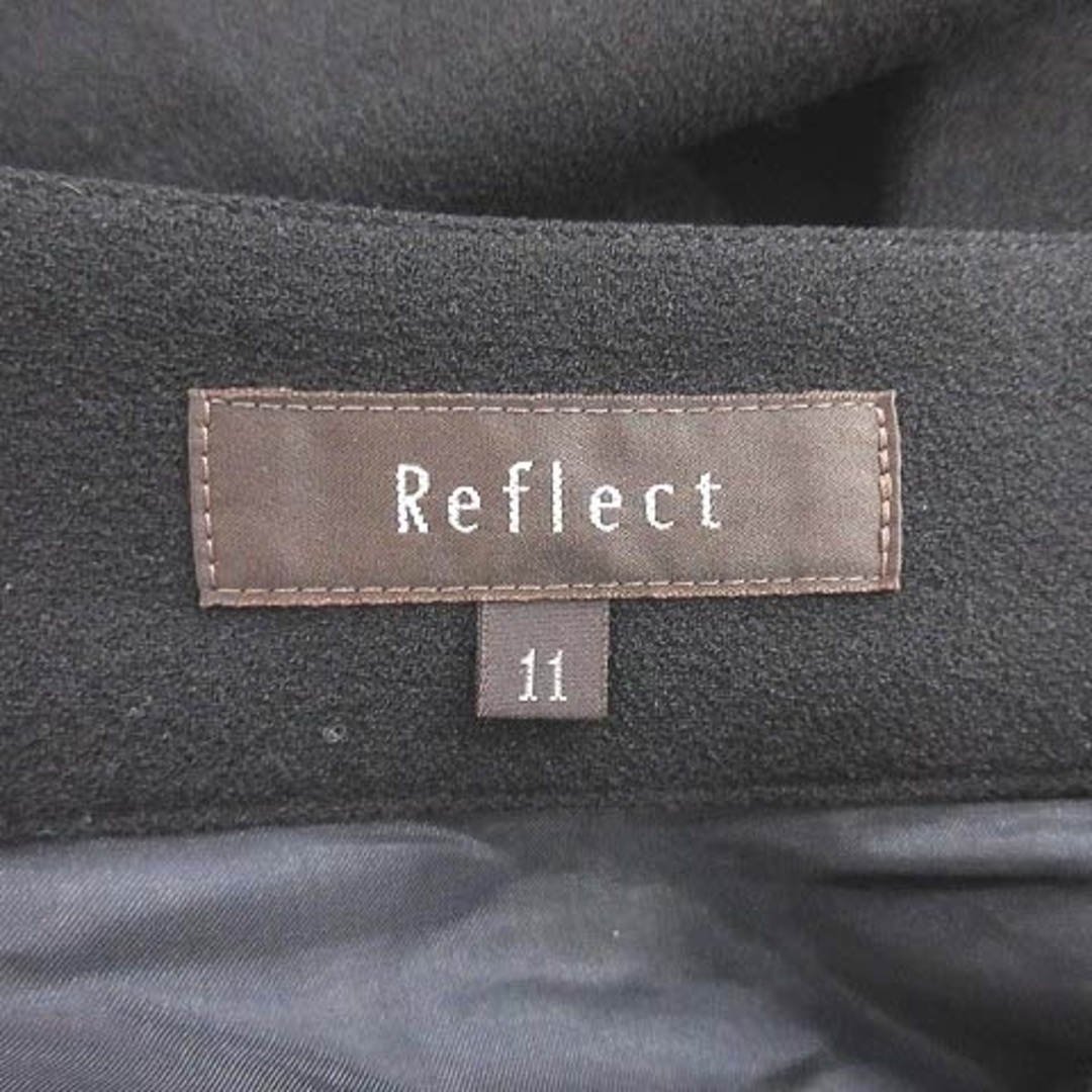 ReFLEcT(リフレクト)のリフレクト Reflect タックスカート 台形 ひざ丈 11 黒 ブラック  レディースのスカート(ひざ丈スカート)の商品写真