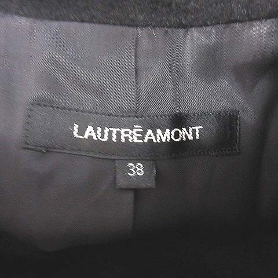LAUTREAMONT(ロートレアモン)のロートレアモン ステンカラーコート カシミヤ ロング ダブル 総裏地 38 黒 レディースのジャケット/アウター(その他)の商品写真