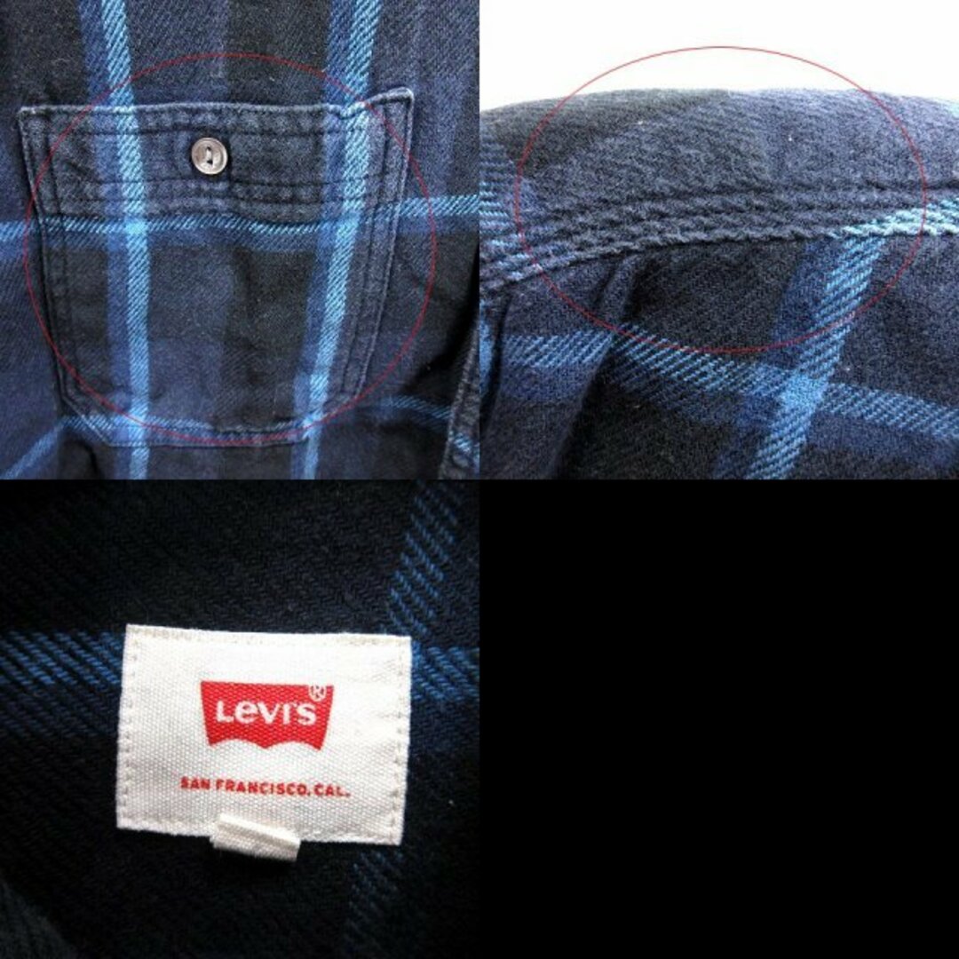 Levi's(リーバイス)のリーバイス Levi's シャツ 長袖 チェック M 青 ブルー /RT メンズのトップス(シャツ)の商品写真