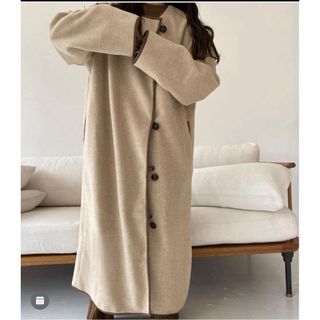 ラウジー(lawgy)の【新品】lawgy piping coat ロングコート アウター　コート(ロングコート)