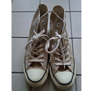 オールスター(ALL STAR（CONVERSE）)のコンバースハイカットスニーカー　ベージュ　サイズ5(スニーカー)