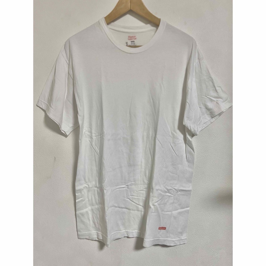 Supreme(シュプリーム)のSupreme x Hanes white Tee 2枚セット メンズのトップス(Tシャツ/カットソー(半袖/袖なし))の商品写真