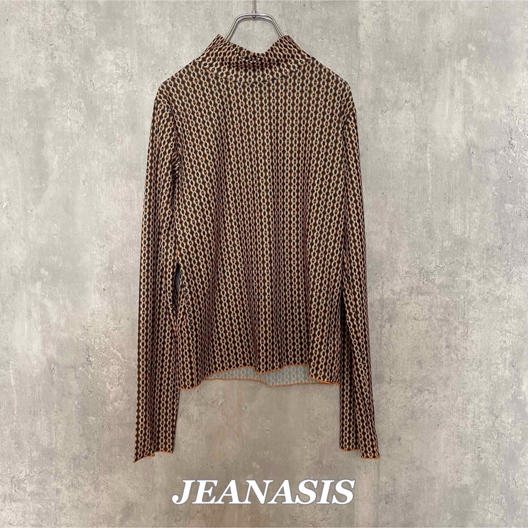 JEANASIS(ジーナシス)のジーナシス　ハイネック総柄カットソー レディースのトップス(カットソー(長袖/七分))の商品写真