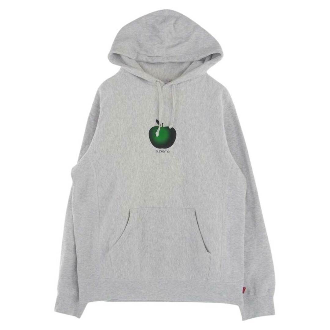 M肩幅Supreme シュプリーム パーカー 19SS Apple Hooded Sweatshirt アップル フーデッド スウェット シャツ プルオーバー パーカー グレー系 M