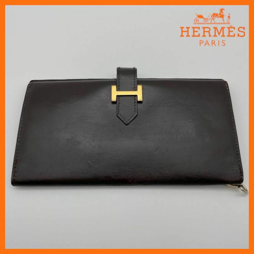 Hermes(エルメス)のHERMES　エルメス　ベアン　二つ折り長財布　旧型　ボックスカーフ　8N⬜︎C メンズのファッション小物(長財布)の商品写真