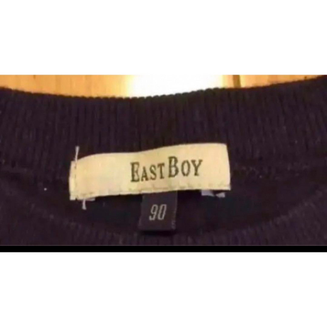 EASTBOY(イーストボーイ)のイーストボーイ 長袖　リボン　裏起毛　トレーナー 90 キッズ/ベビー/マタニティのキッズ服女の子用(90cm~)(Tシャツ/カットソー)の商品写真