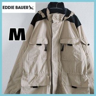 エディーバウアー(Eddie Bauer)のエディーバウアー　マウンテンライトジャケット　ベージュ　Mサイズ　US古着(マウンテンパーカー)