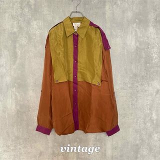 デプト(DEPT)のvintage 配色ブラウス(シャツ/ブラウス(長袖/七分))