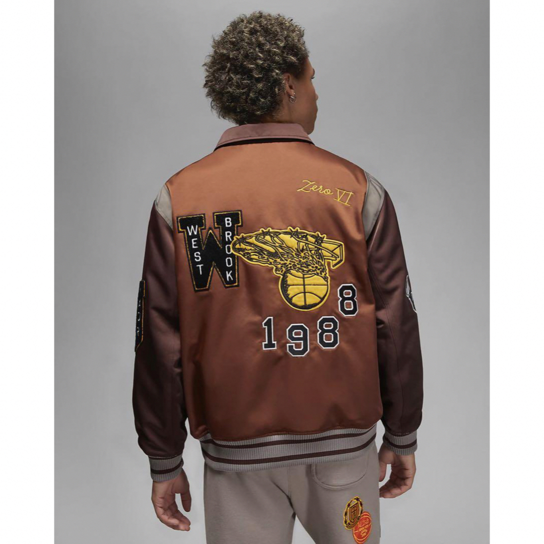 NIKE(ナイキ)のジョーダン ブランド ジョーダン ウェストブルック ヘリテージ VAR JKT メンズのジャケット/アウター(スタジャン)の商品写真