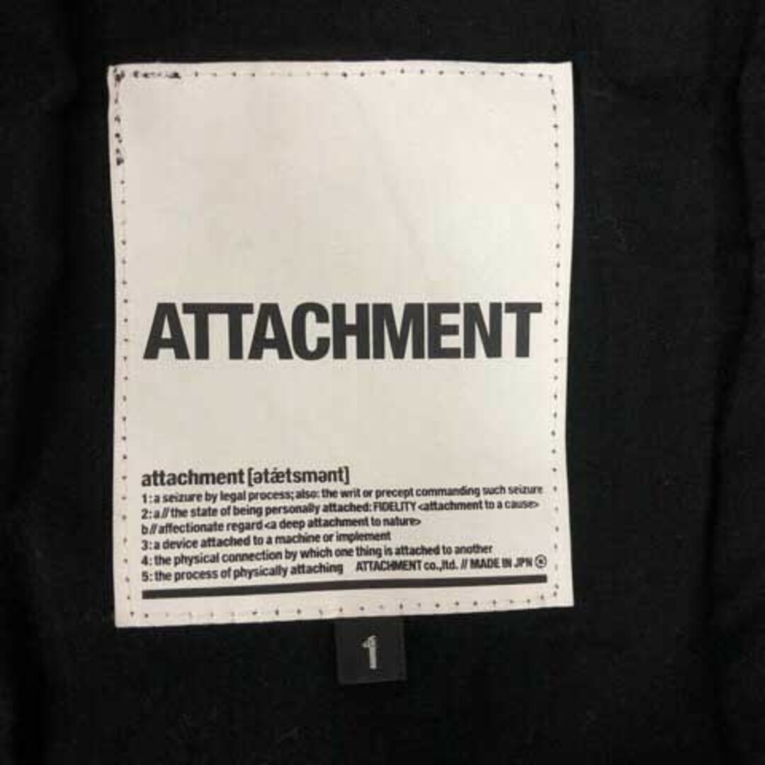 ATTACHIMENT(アタッチメント)のアタッチメント レザージャケット 革ジャン ラムレザー ウール混 1 黒 メンズ メンズのジャケット/アウター(その他)の商品写真