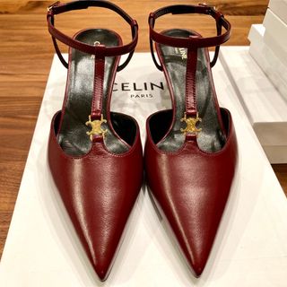 セリーヌ(celine)のセリーヌ　celine   パンプス　靴　キトゥン　トリオンフ　オックスブラッド(ハイヒール/パンプス)