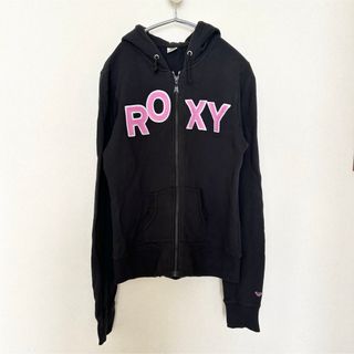 ロキシー(Roxy)の【美品】パーカー ジップアップ ROXY ロキシー ネイビーLサイズ(パーカー)