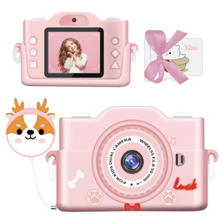 新品 子供カメラ 子ども用デジタルカメラ トイカメラ 32GBメモリーカード付(コンパクトデジタルカメラ)