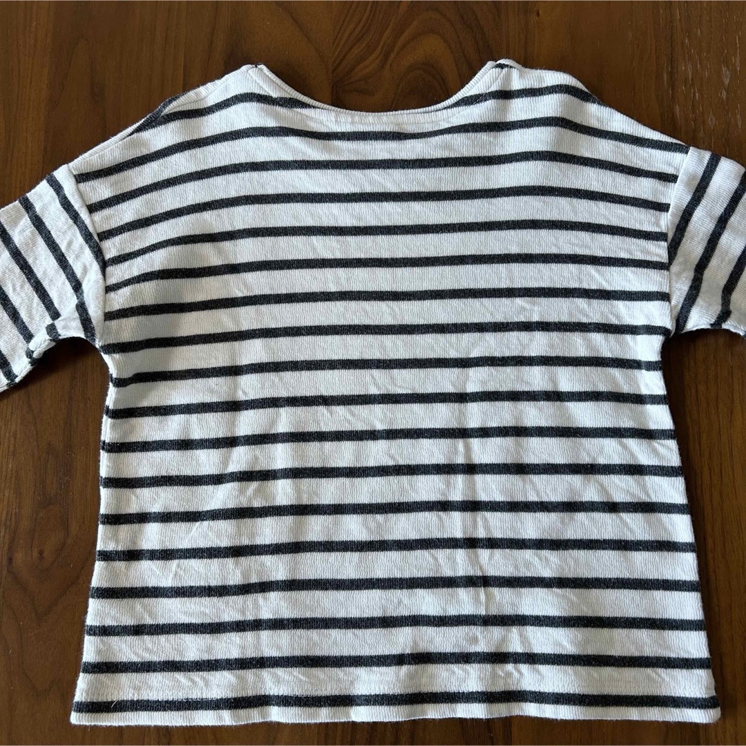 ZARA KIDS(ザラキッズ)のZARA ボーダーカットソー　4-5years/110cm キッズ/ベビー/マタニティのキッズ服女の子用(90cm~)(Tシャツ/カットソー)の商品写真