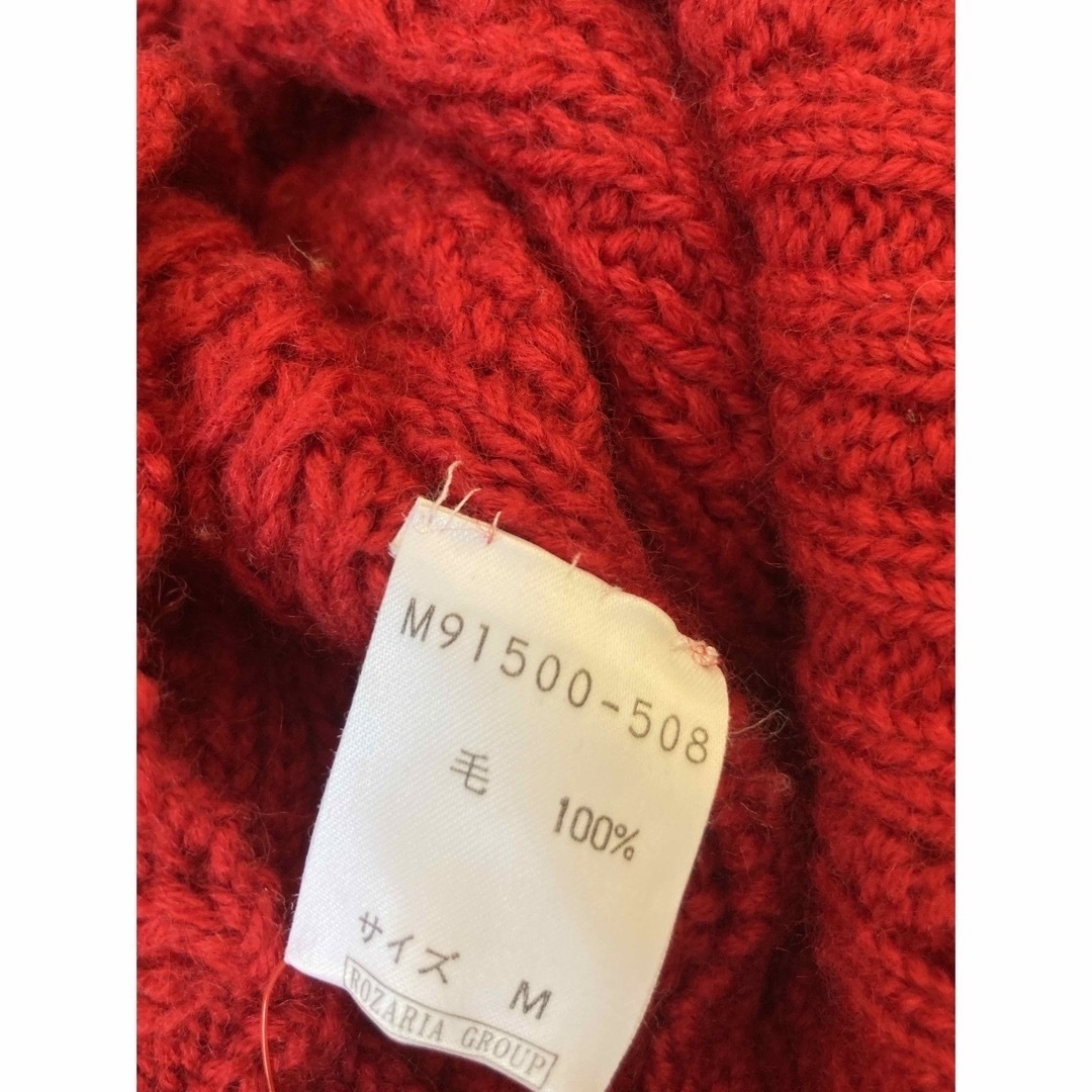 Ameri VINTAGE(アメリヴィンテージ)のvintage wool100％ red cable Knit レディースのトップス(ニット/セーター)の商品写真