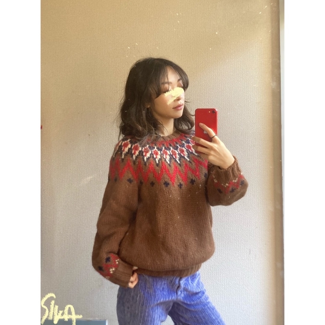 Lochie(ロキエ)のvintage wool 100% Nordic Knit ❇︎ レディースのトップス(ニット/セーター)の商品写真