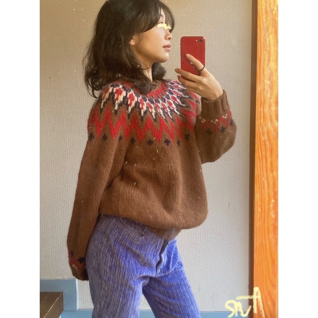 Lochie(ロキエ)のvintage wool 100% Nordic Knit ❇︎ レディースのトップス(ニット/セーター)の商品写真