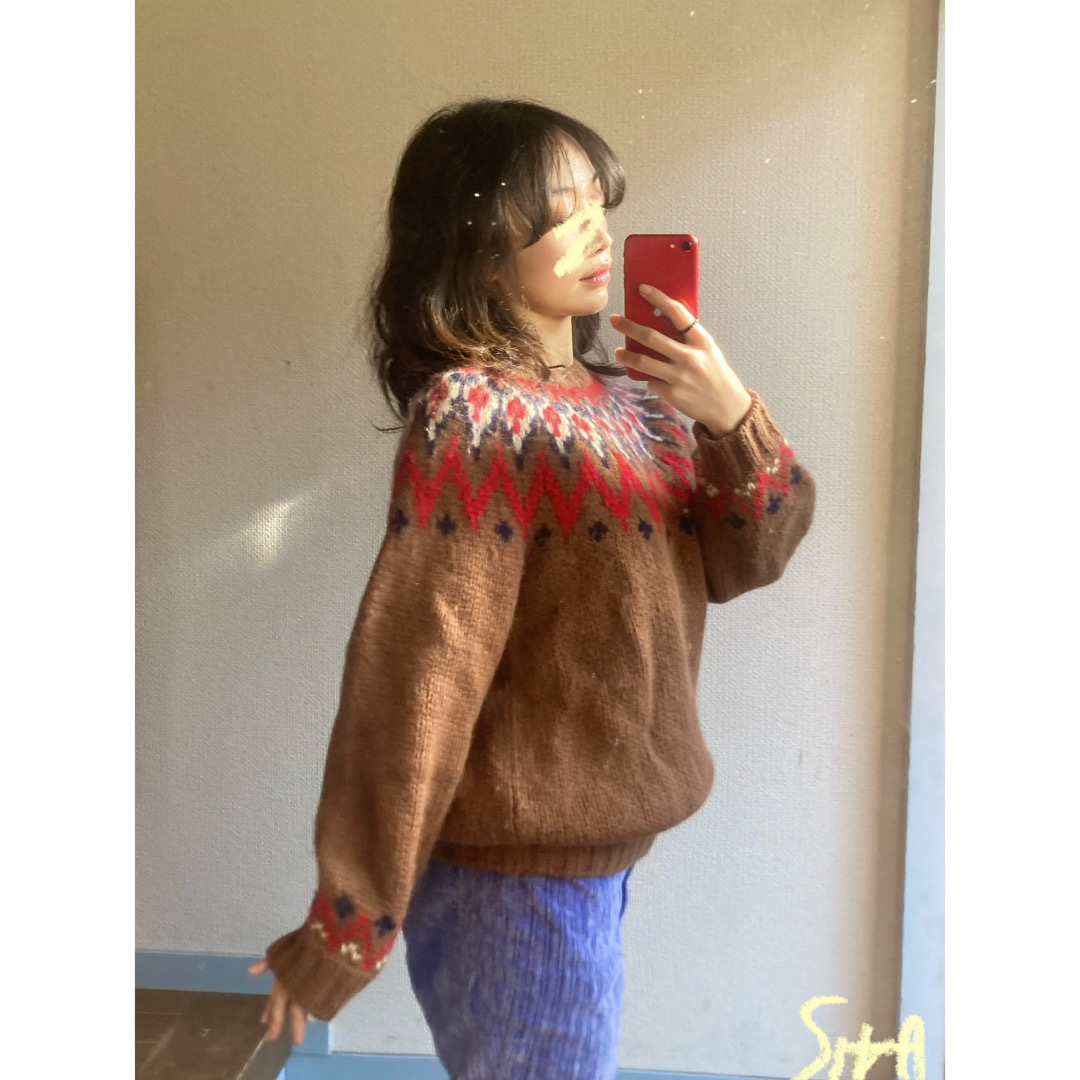 Lochie(ロキエ)のvintage wool 100% Nordic Knit ❇︎ レディースのトップス(ニット/セーター)の商品写真