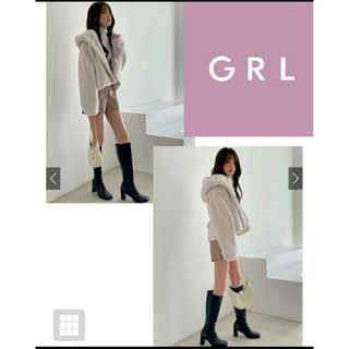 グレイル(GRL)の【送料込】新品未使用グレイル人気GRLファーコートフリーサイズ韓国系グレー(毛皮/ファーコート)