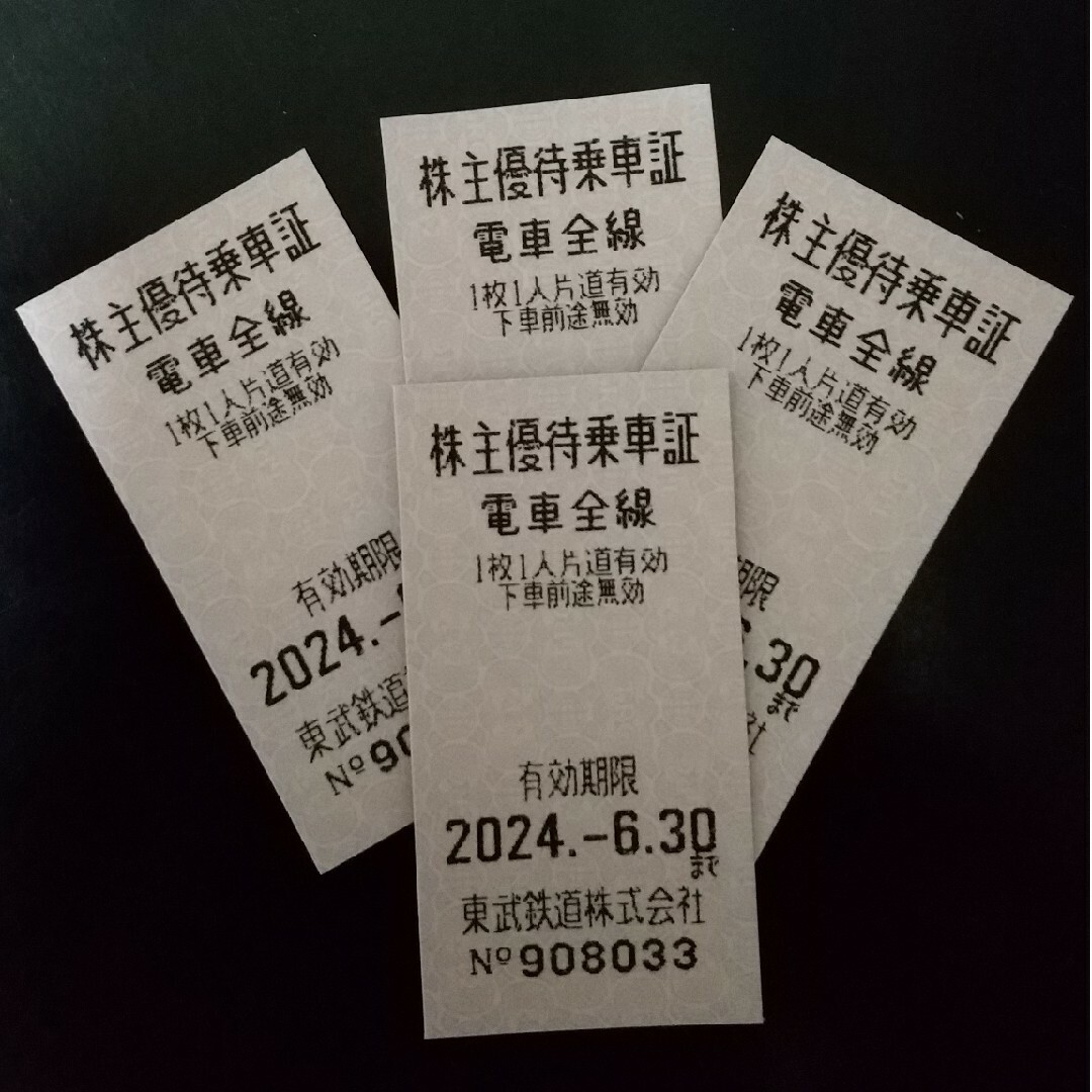 東武鉄道 株主優待乗車証２４枚 有効期限2024年6月30日文具