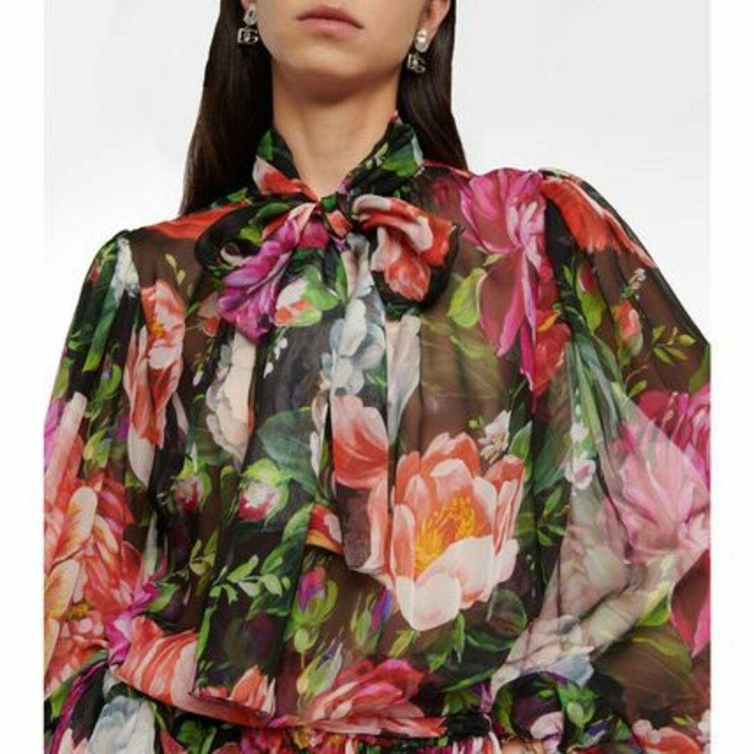 DOLCE&GABBANA - 【DOLCE&GABBANA】フローラル シルクシフォン DOLCE&GABBANA - 【DOLCE&GABBANA】フローラル シルクシフォン