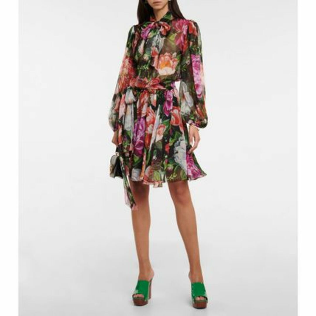 DOLCE&GABBANA - 【DOLCE&GABBANA】フローラル シルクシフォン DOLCE&GABBANA - 【DOLCE&GABBANA】フローラル シルクシフォン