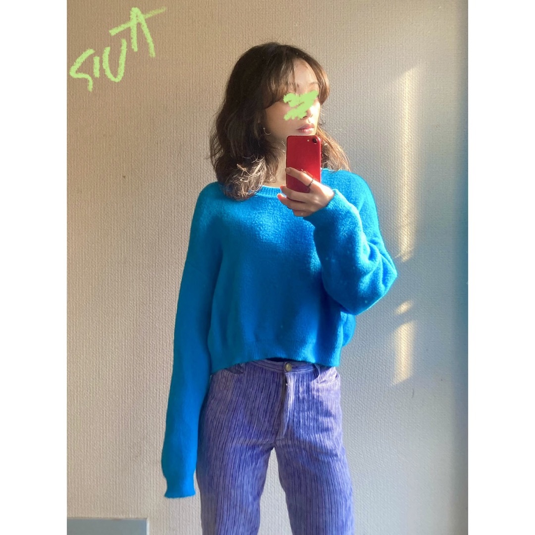 ZARA(ザラ)のZARA blue short Knit ✳︎  レディースのトップス(ニット/セーター)の商品写真