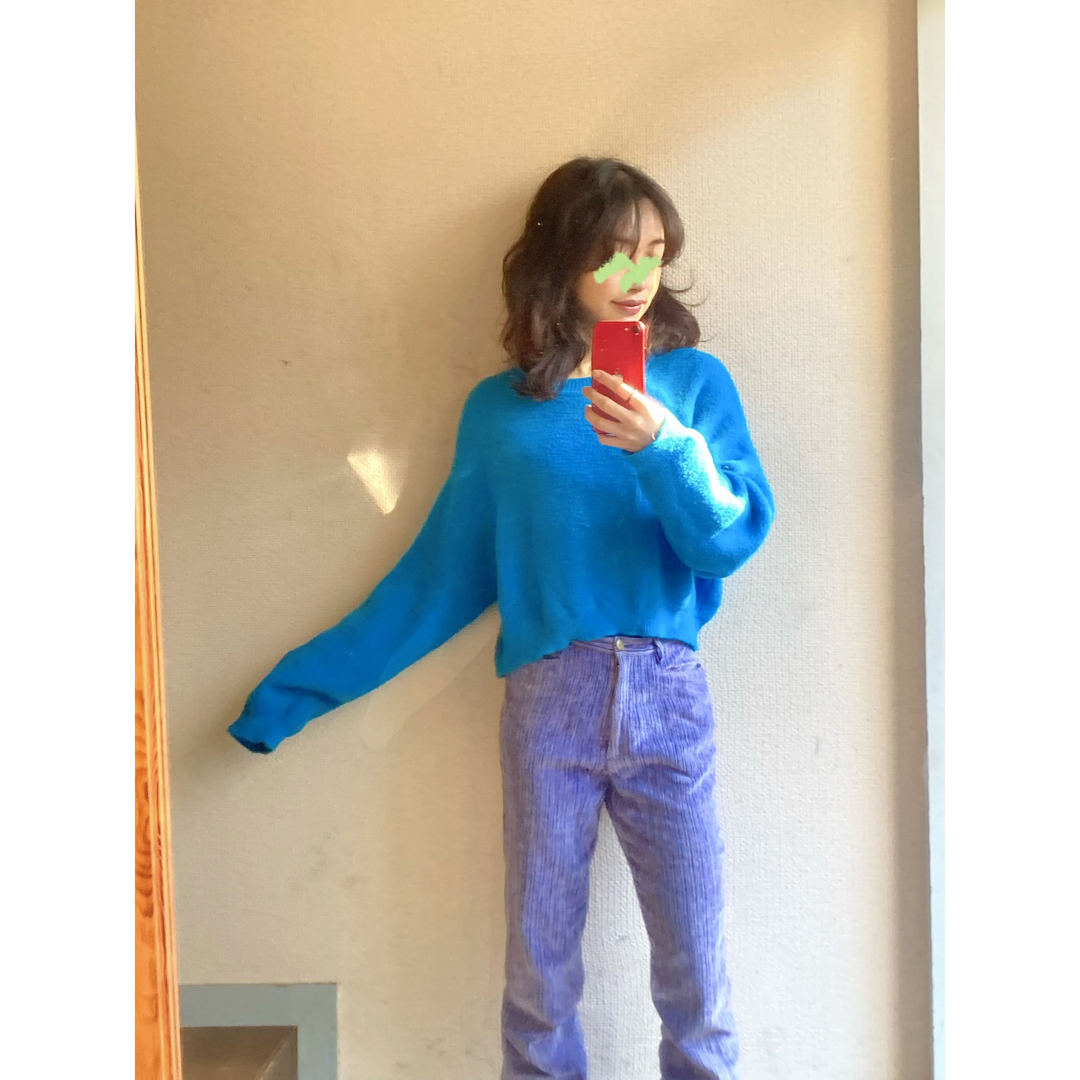 ZARA(ザラ)のZARA blue short Knit ✳︎  レディースのトップス(ニット/セーター)の商品写真