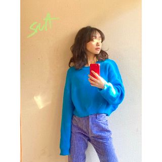 ザラ(ZARA)のZARA blue short Knit ✳︎ (ニット/セーター)