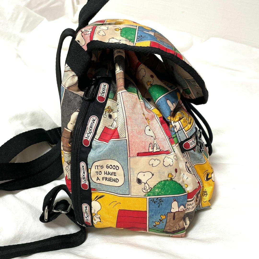 レスポートサック LeSportsac × PEANUTS スヌーピー リュックカラーブラック