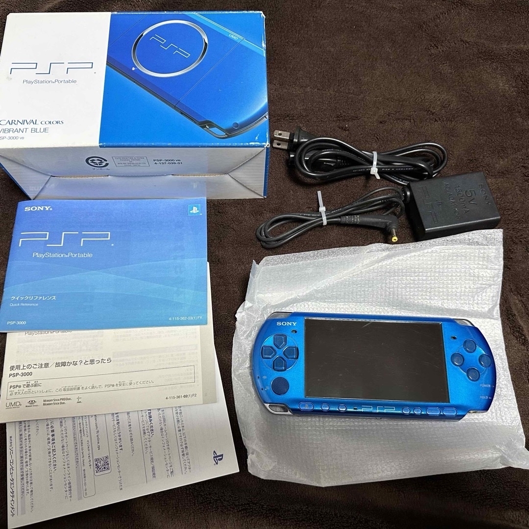 ネット店 PSP バイブラント・ブルー (PSP-3000VB) ソフト付き モンハン