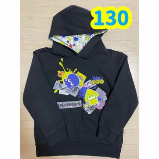 【中古】スプラトゥーン3 パーカー 黒 130(Tシャツ/カットソー)