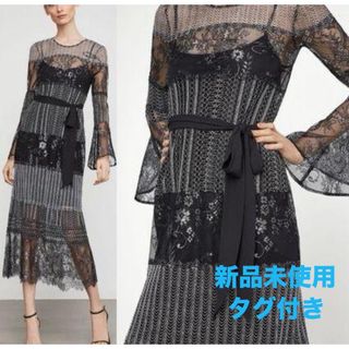 ビーシービージーマックスアズリア(BCBGMAXAZRIA)の【新品タグ付】BCBGMAXAZRIA  ワンピース★XXS★ブラック★ドレス★(ミディアムドレス)