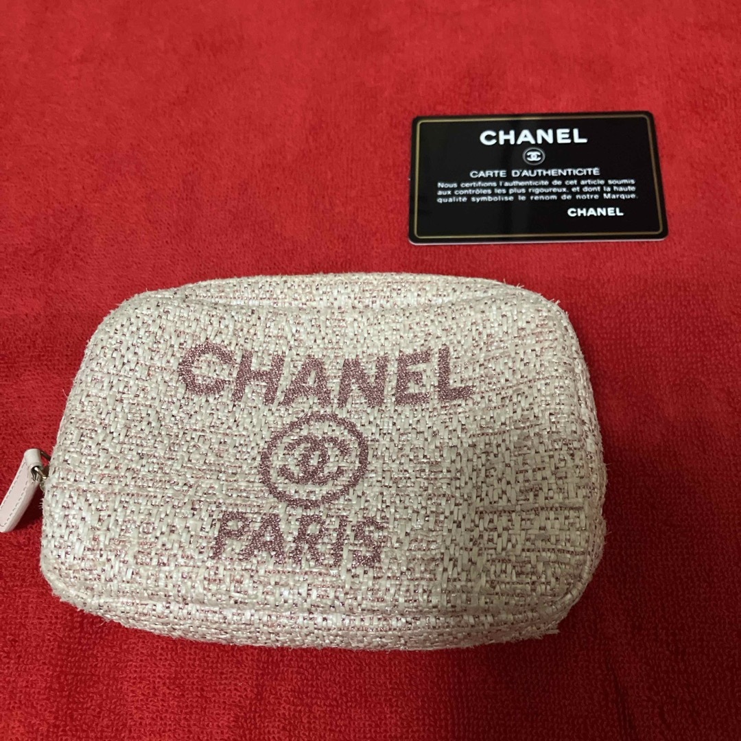 CHANEL(シャネル)のシャネルCHANELツイード　ドーヴィル、メイクポーチ レディースのファッション小物(ポーチ)の商品写真