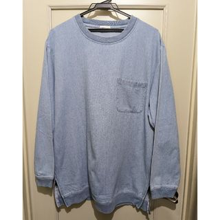 ジーユー(GU)のGU　ジーユー　デニム　オーバー　サイズ　長袖　カットソー　シャツ(Tシャツ/カットソー(七分/長袖))