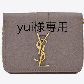 サンローラン(Saint Laurent)のイヴ•サンローラン　2つ折り財布　コンパクトジップウォレット/YSLライン(財布)