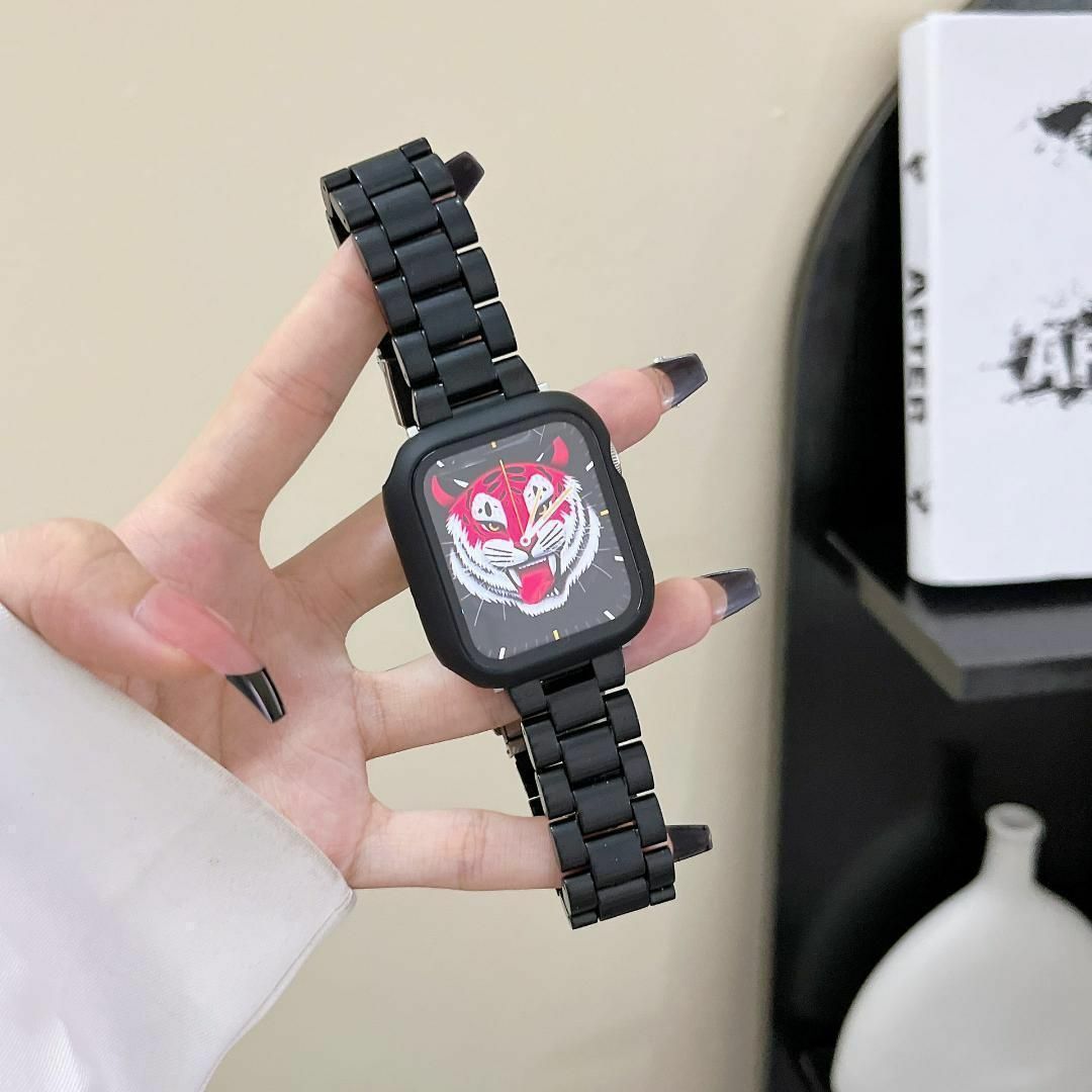 Apple Watch バンド 42mm ケースセット アップルウォッチ 黒の通販 by