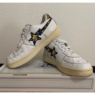 アベイシングエイプ(A BATHING APE)の★激レア APE bapesta ホワイト レザー マイロ 28cm スニーカー(スニーカー)