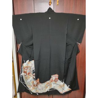 【美品】黒留袖　正絹　鶴　冬用(着物)