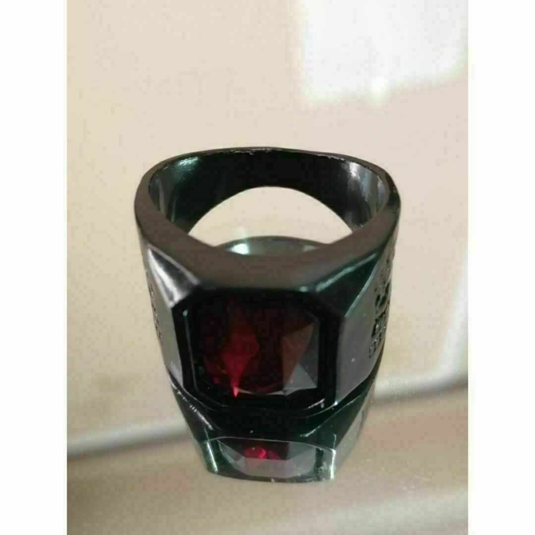 【A120】リング　メンズ　指輪　シルバー　ブラック　黒　赤　20号 メンズのアクセサリー(リング(指輪))の商品写真