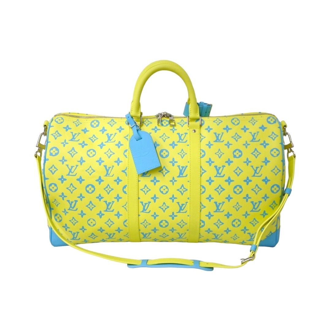 LOUIS VUITTON(ルイヴィトン)の極美品 LOUIS VUITTON ルイヴィトン M21869 キーポルバンドリエール50 モノグラムプレイグラウンド イエロー 中古 58662 レディースのバッグ(ボストンバッグ)の商品写真