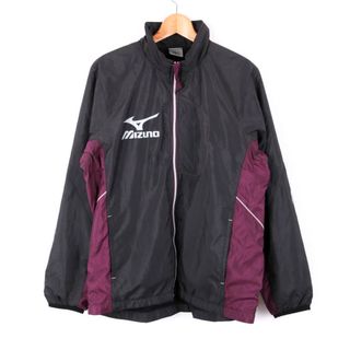 ミズノ(MIZUNO)のミズノ ナイロンジャケット ジップアップ スポーツウエア アウター メンズ Lサイズ ブラック Mizuno(ナイロンジャケット)