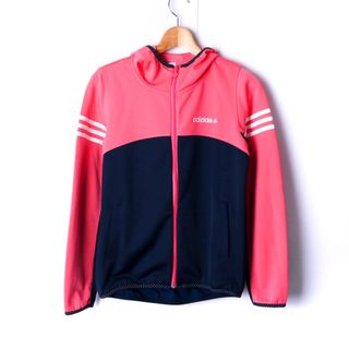 アディダス(adidas)のアディダス ジップアップパーカー NEO LABEL 長袖 スポーツウエア トップス レディース Mサイズ ピンク adidas(パーカー)