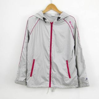 Champion - チャンピオン ナイロンジャケット 長袖 フード付き スポーツウエア アウター レディース Mサイズ グレー Champion