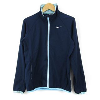 ナイキ(NIKE)のナイキ トラックジャケット 長袖 DRI-FIT ジャージ上 スポーツウエア アウター レディース Sサイズ ネイビー NIKE(ブルゾン)