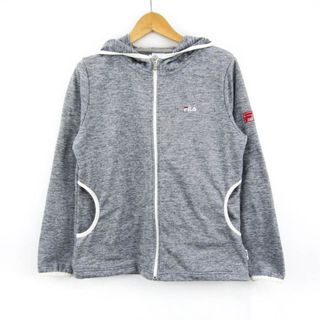 フィラ(FILA)のフィラ ジップアップパーカー 長袖 スウェット スポーツウエア トップス レディース Mサイズ グレー FILA(パーカー)