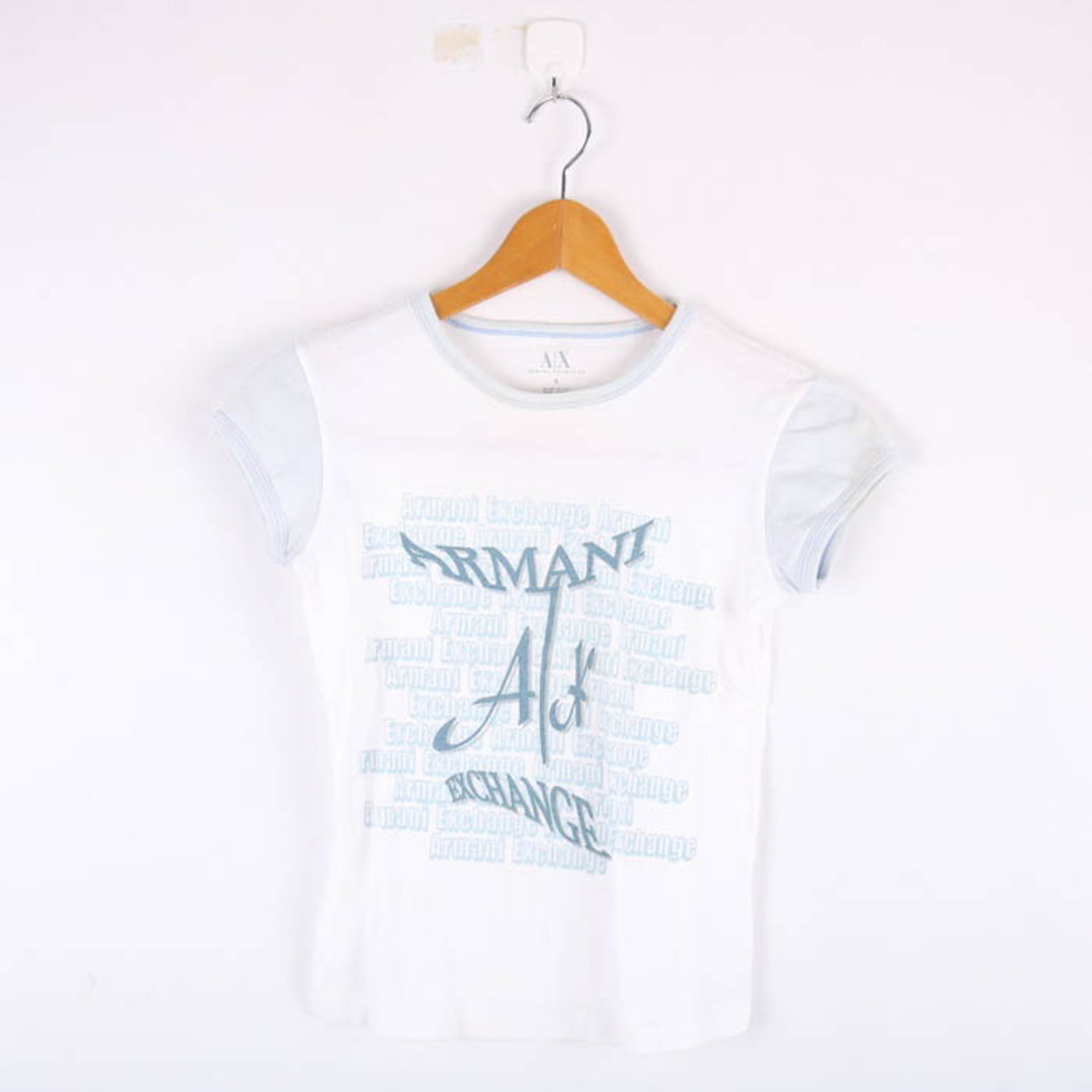 ARMANI EXCHANGE(アルマーニエクスチェンジ)のアルマーニエクスチェンジ Tシャツ 半袖 ロゴプリント コットン100％ トップス レディース Sサイズ ホワイト ARMANI EXCHANGE レディースのトップス(Tシャツ(半袖/袖なし))の商品写真