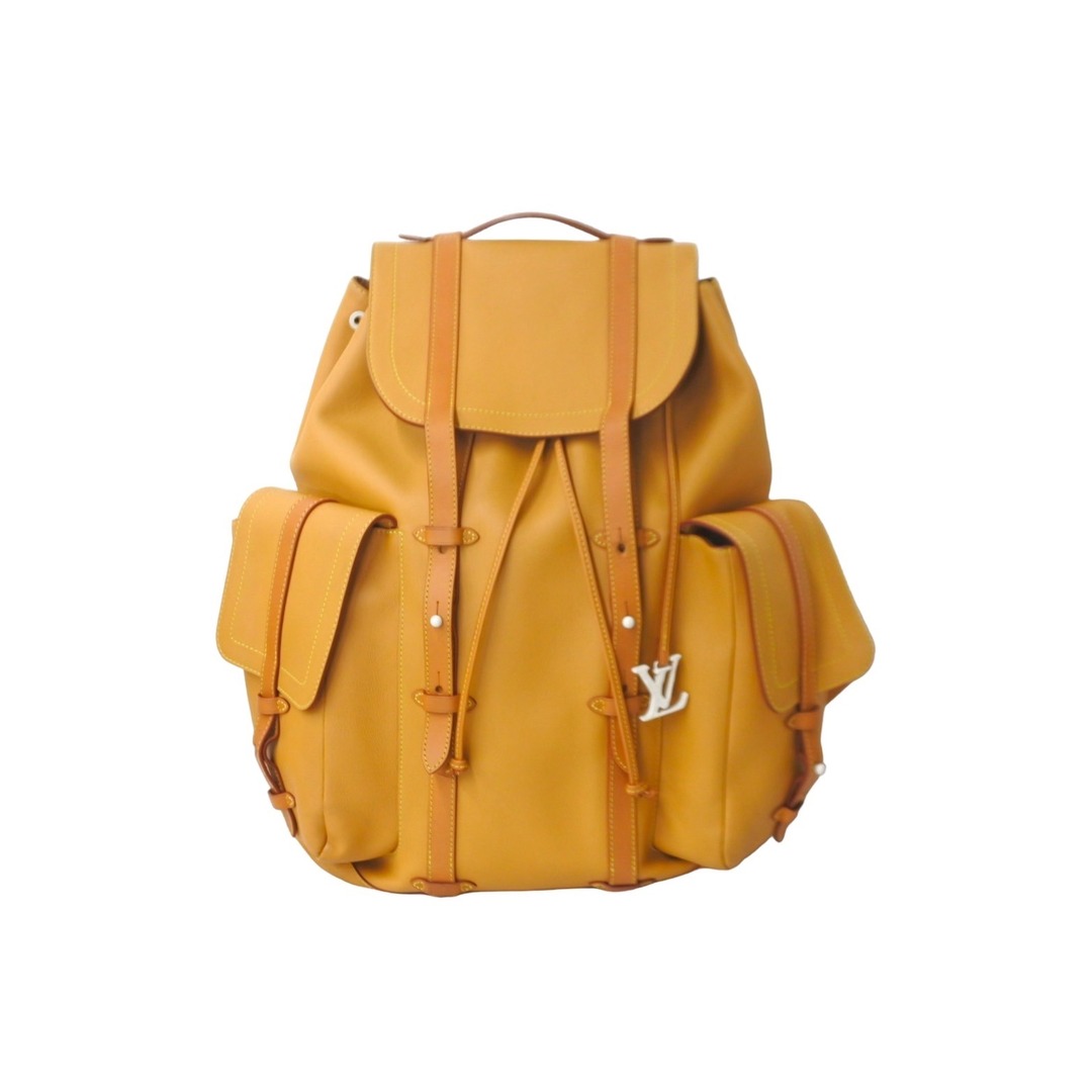 レディース極美品 LOUIS VUITTON ルイヴィトン リュック バックパック クリストファー GM M53270 ヌメ革 ヴァージル  58661