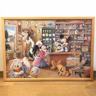 ディズニー(Disney)のディズニー ジグソーパズル 1000ピース 完成品 木枠 木製額縁 フレーム入り(絵画/タペストリー)