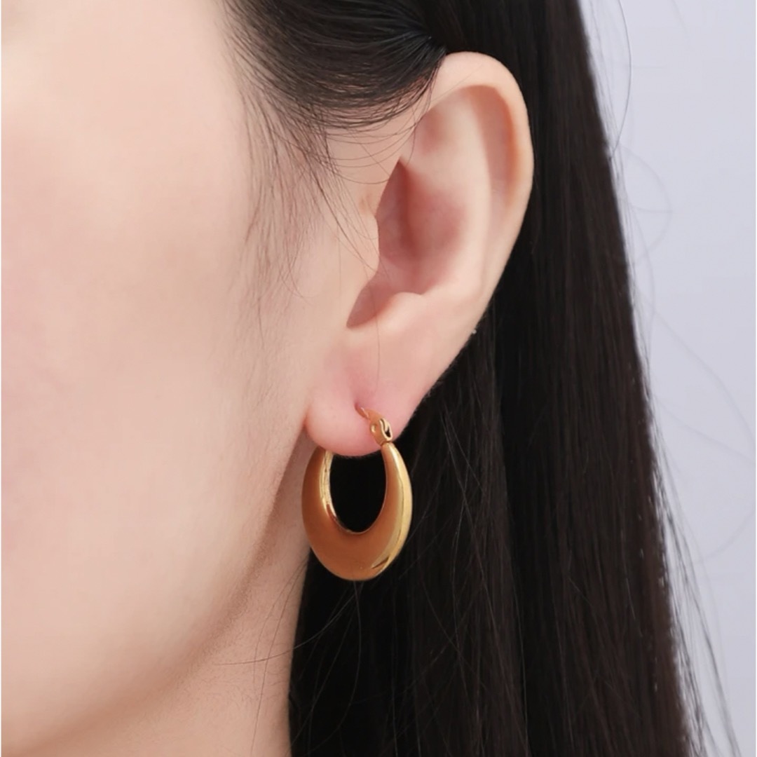 Adam et Rope'(アダムエロぺ)の【Design hoop  pierce set】#075 レディースのアクセサリー(ピアス)の商品写真